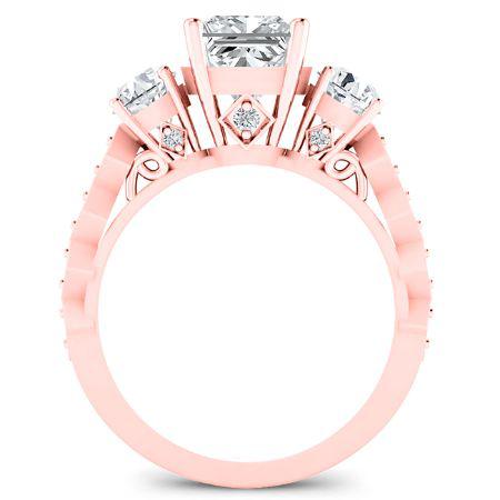 Calix Diamond Matching Band Only (engagement Ring Not Included) For Ring With Princess Center rosegold