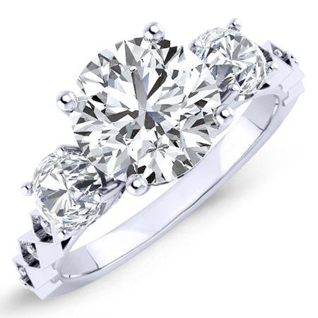 Calix Diamond Matching Band Only (engagement Ring Not Included) For Ring With Round Center whitegold