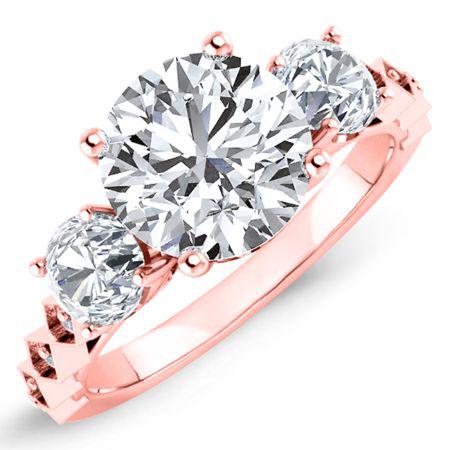 Calix Diamond Matching Band Only (engagement Ring Not Included) For Ring With Round Center rosegold