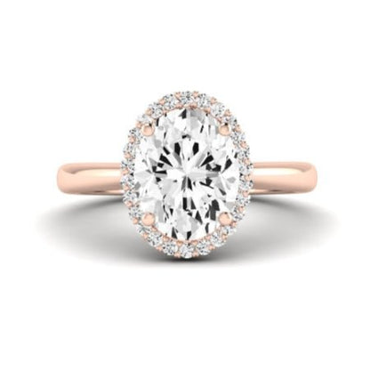 Calla Lily Diamond Matching Band Only (does Not Include Engagement Ring) For Ring With Oval Center rosegold