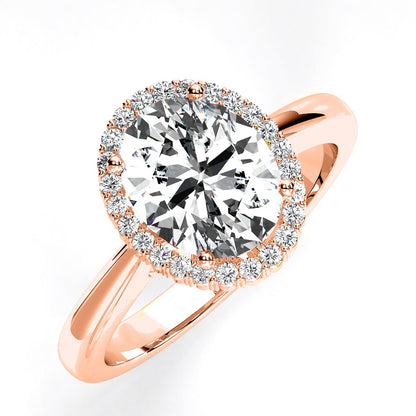 Callalily Oval Diamond Engagement Ring (Lab Grown Igi Cert) rosegold