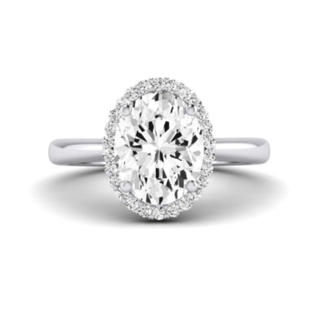 Callalily Oval Moissanite Bridal Set whitegold