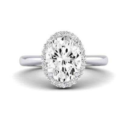Callalily Oval Moissanite Bridal Set whitegold
