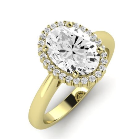 Callalily Oval Moissanite Bridal Set yellowgold