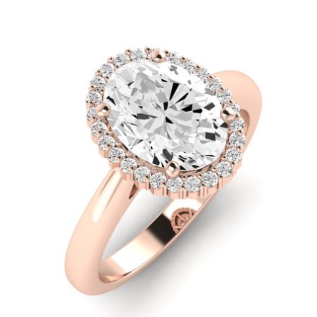 Callalily Oval Moissanite Bridal Set rosegold
