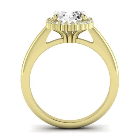Callalily Oval Moissanite Bridal Set yellowgold