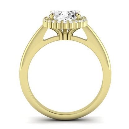 Callalily Oval Moissanite Bridal Set yellowgold