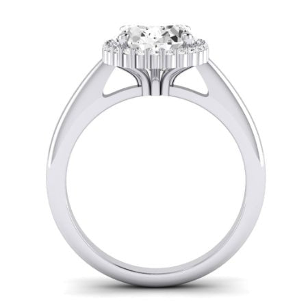 Callalily Oval Moissanite Bridal Set whitegold