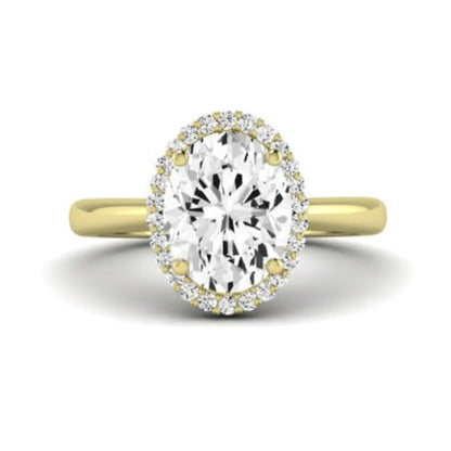 Callalily Oval Moissanite Bridal Set yellowgold