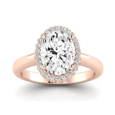 Callalily Oval Moissanite Bridal Set rosegold