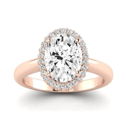 Callalily Oval Moissanite Bridal Set rosegold
