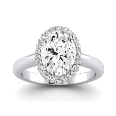 Callalily Oval Moissanite Bridal Set whitegold