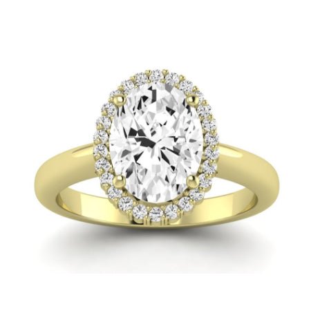 Callalily Oval Moissanite Bridal Set yellowgold