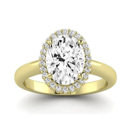 Callalily Oval Moissanite Bridal Set yellowgold