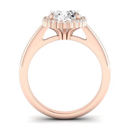 Callalily Oval Moissanite Bridal Set rosegold