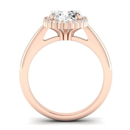Callalily Oval Moissanite Bridal Set rosegold