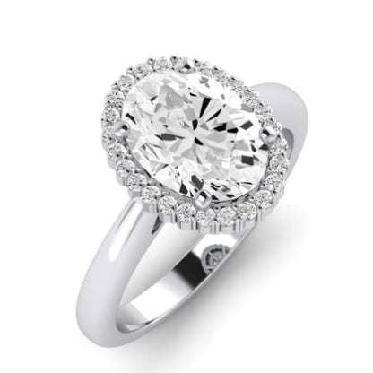 Callalily Oval Moissanite Bridal Set whitegold