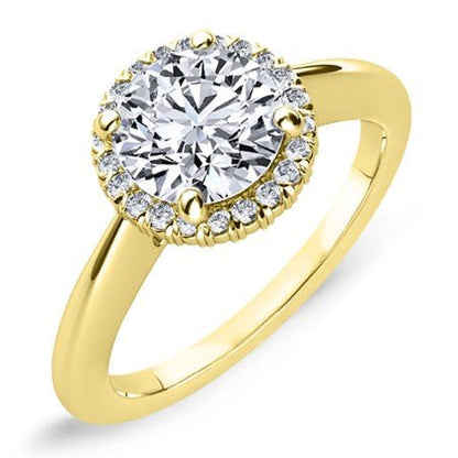 Callalily Round Moissanite Bridal Set yellowgold