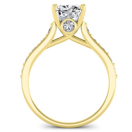 Calluna Cushion Moissanite Bridal Set yellowgold