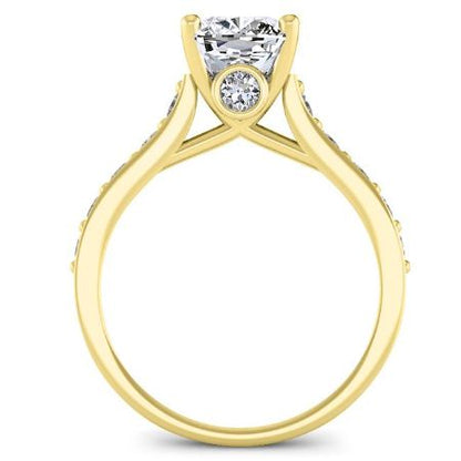 Calluna Cushion Moissanite Bridal Set yellowgold