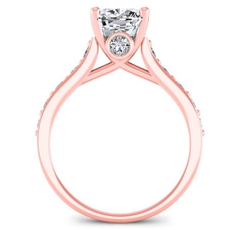 Calluna Cushion Moissanite Bridal Set rosegold