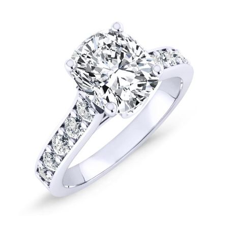 Calluna Cushion Moissanite Bridal Set whitegold