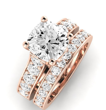 Calluna Diamond Matching Band Only (does Not Include Engagement Ring) For Ring With Cushion Center rosegold