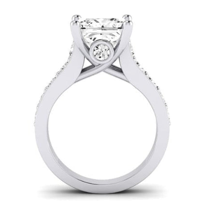 Calluna Diamond Matching Band Only (does Not Include Engagement Ring) For Ring With Princess Center whitegold