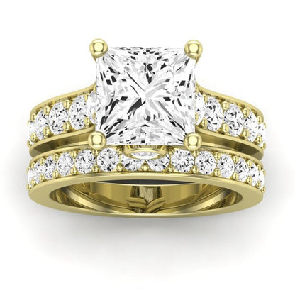 Calluna Diamond Matching Band Only (does Not Include Engagement Ring) For Ring With Princess Center yellowgold