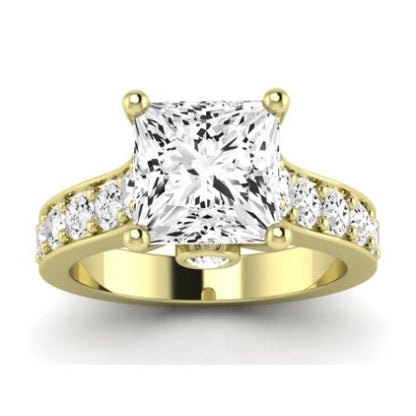 Calluna Diamond Matching Band Only (does Not Include Engagement Ring) For Ring With Princess Center yellowgold