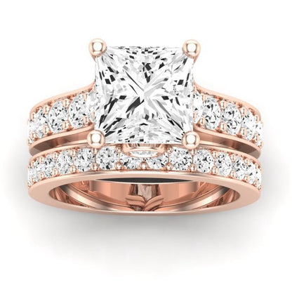 Calluna Diamond Matching Band Only (does Not Include Engagement Ring) For Ring With Princess Center rosegold