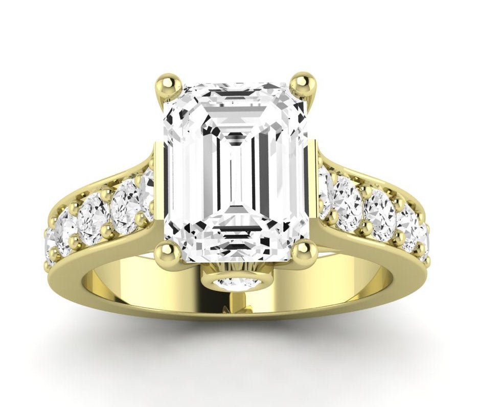 Calluna Emerald Diamond Engagement Ring (Lab Grown Igi Cert) yellowgold