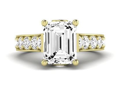 Calluna Emerald Diamond Engagement Ring (Lab Grown Igi Cert) yellowgold