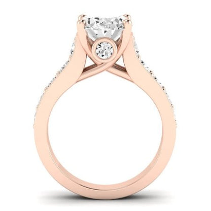 Calluna Diamond Matching Band Only (does Not Include Engagement Ring) For Ring With Oval Center rosegold