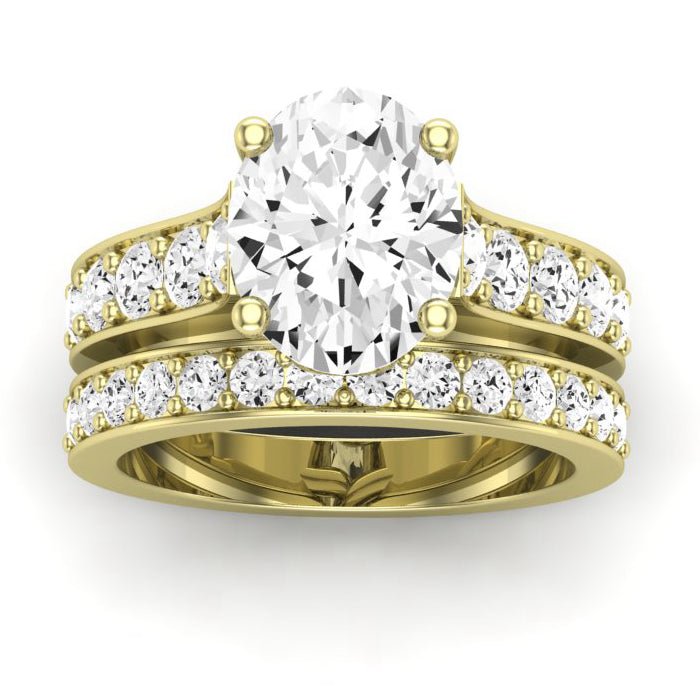 Calluna Diamond Matching Band Only (does Not Include Engagement Ring) For Ring With Oval Center yellowgold