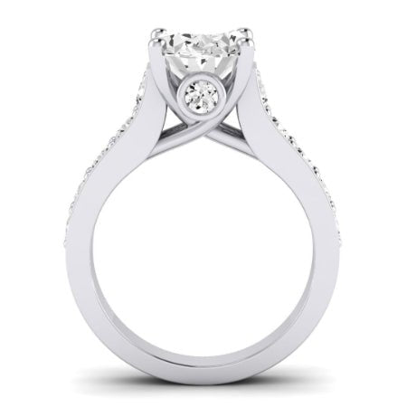 Calluna Diamond Matching Band Only (does Not Include Engagement Ring) For Ring With Oval Center whitegold