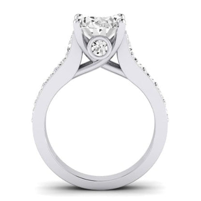 Calluna Diamond Matching Band Only (does Not Include Engagement Ring) For Ring With Oval Center whitegold
