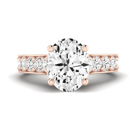 Calluna Diamond Matching Band Only (does Not Include Engagement Ring) For Ring With Oval Center rosegold