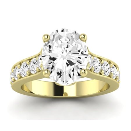 Calluna Diamond Matching Band Only (does Not Include Engagement Ring) For Ring With Oval Center yellowgold