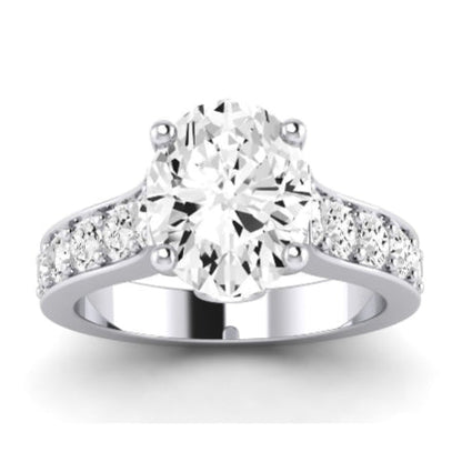 Calluna Diamond Matching Band Only (does Not Include Engagement Ring) For Ring With Oval Center whitegold