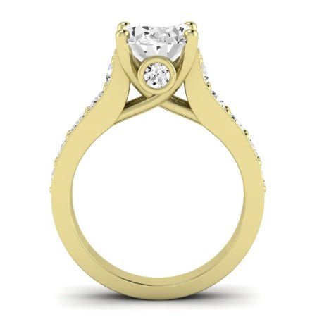 Calluna Diamond Matching Band Only (does Not Include Engagement Ring) For Ring With Oval Center yellowgold