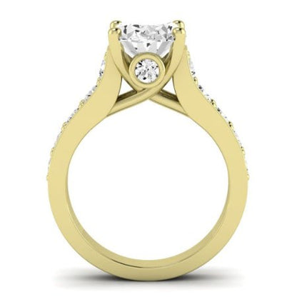 Calluna Diamond Matching Band Only (does Not Include Engagement Ring) For Ring With Oval Center yellowgold