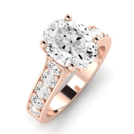Calluna Diamond Matching Band Only (does Not Include Engagement Ring) For Ring With Oval Center rosegold
