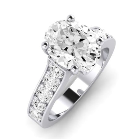 Calluna Diamond Matching Band Only (does Not Include Engagement Ring) For Ring With Oval Center whitegold