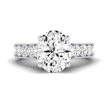 Calluna Diamond Matching Band Only (does Not Include Engagement Ring) For Ring With Oval Center whitegold
