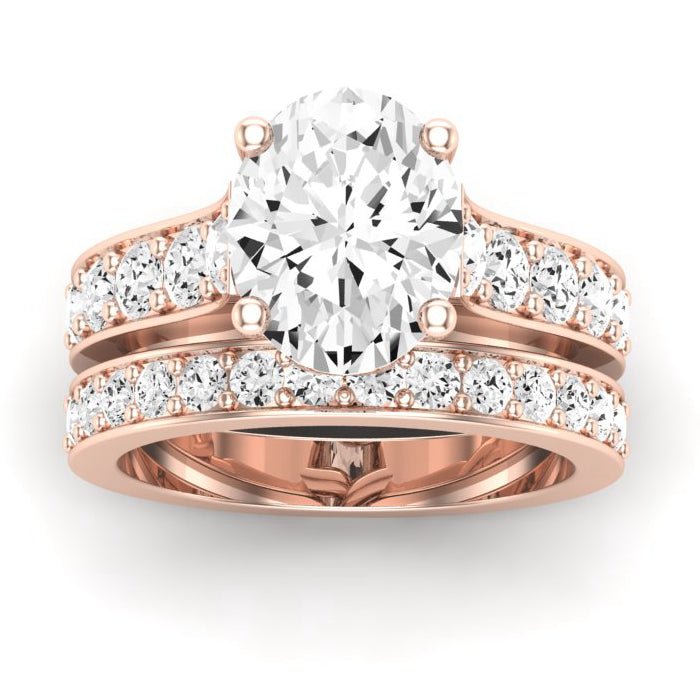 Calluna Diamond Matching Band Only (does Not Include Engagement Ring) For Ring With Oval Center rosegold