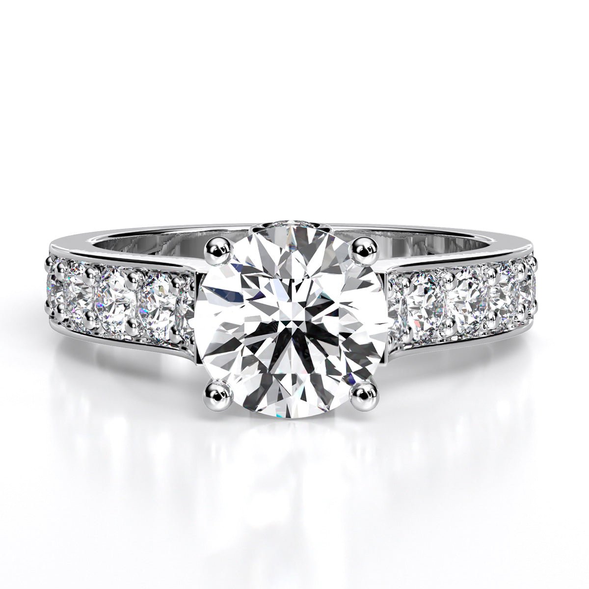 Calluna Round Diamond Engagement Ring (Lab Grown Igi Cert) whitegold