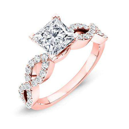 Camellia Princess Diamond Engagement Ring (Lab Grown Igi Cert) rosegold