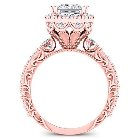 Canna Princess Moissanite Bridal Set rosegold