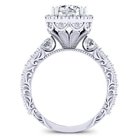 Canna Round Moissanite Bridal Set whitegold